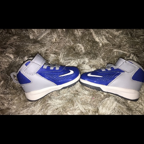 Nike Team Gray and blue high top sneakers sz 3C